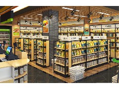 Installation, Placement and Colour Matching of Steel and Wood Shelf in Supermarket