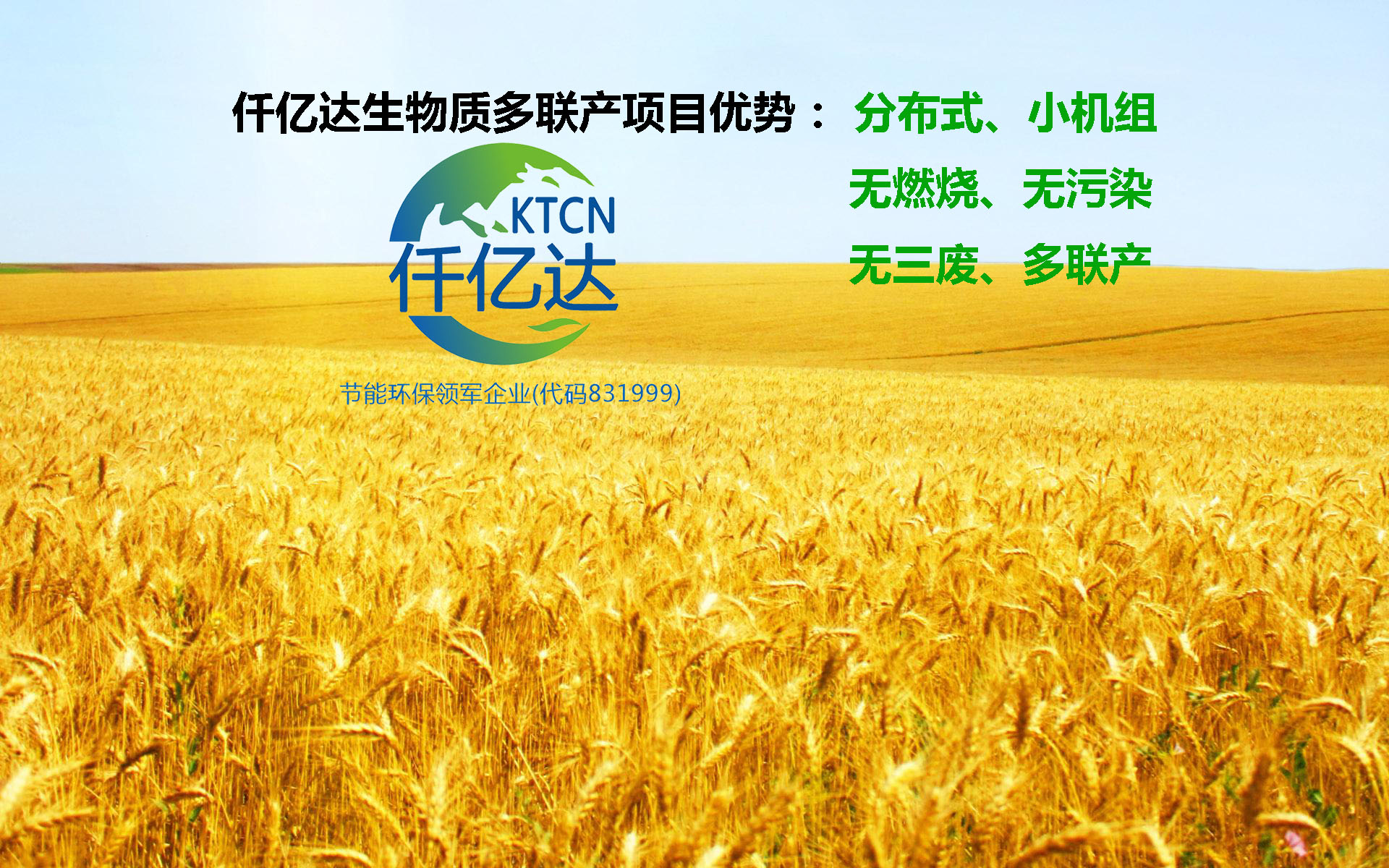 仟億達生物質多聯產項目勢 仟億達生物質多聯產項目勢